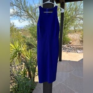 High neck body con sheath